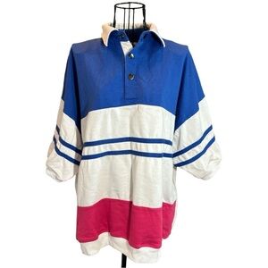 Vintage Static International Striped Colorful Retro Top Size XL